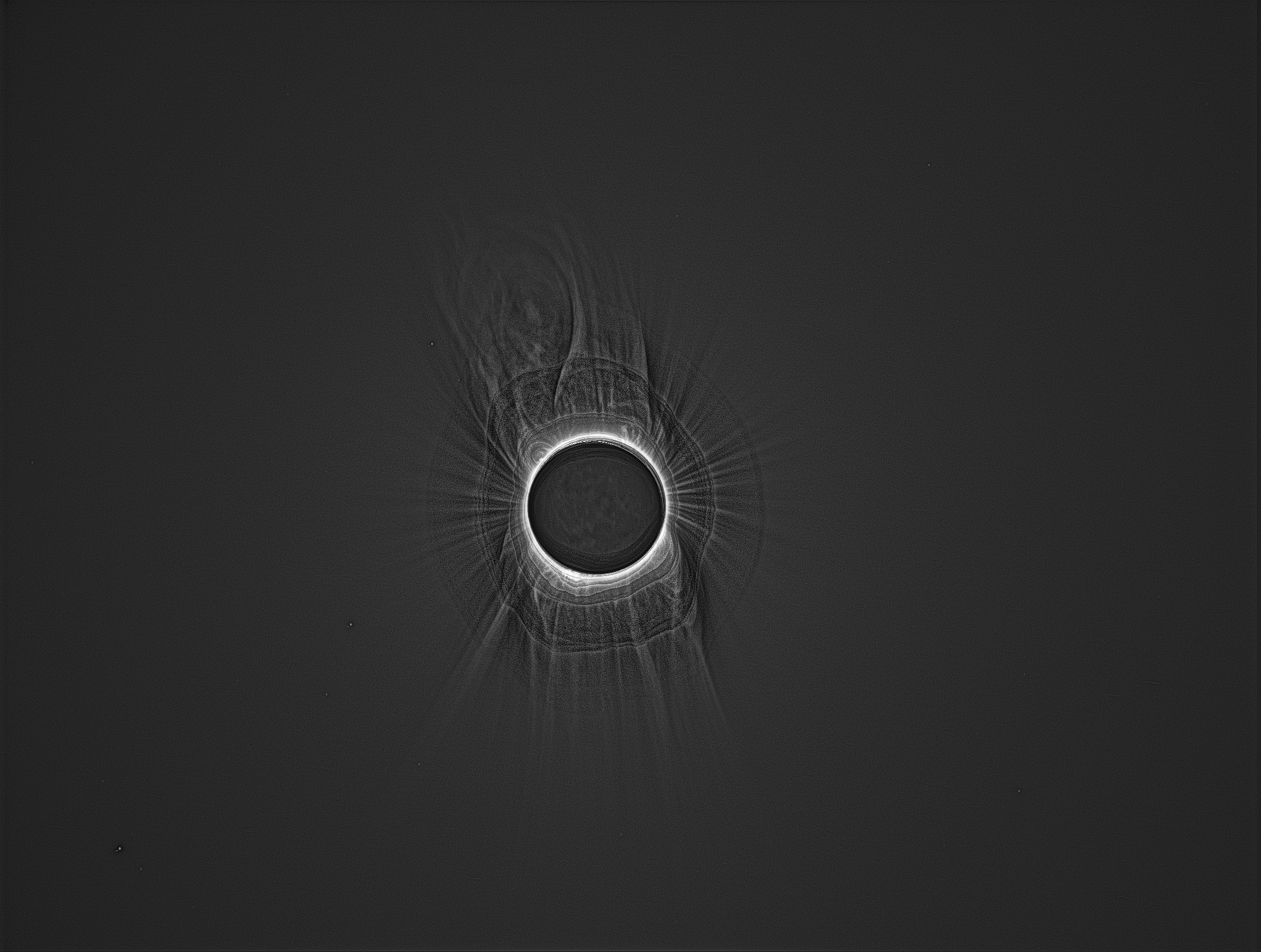 Image of a solar eclipse taken using the CIP instrument.
